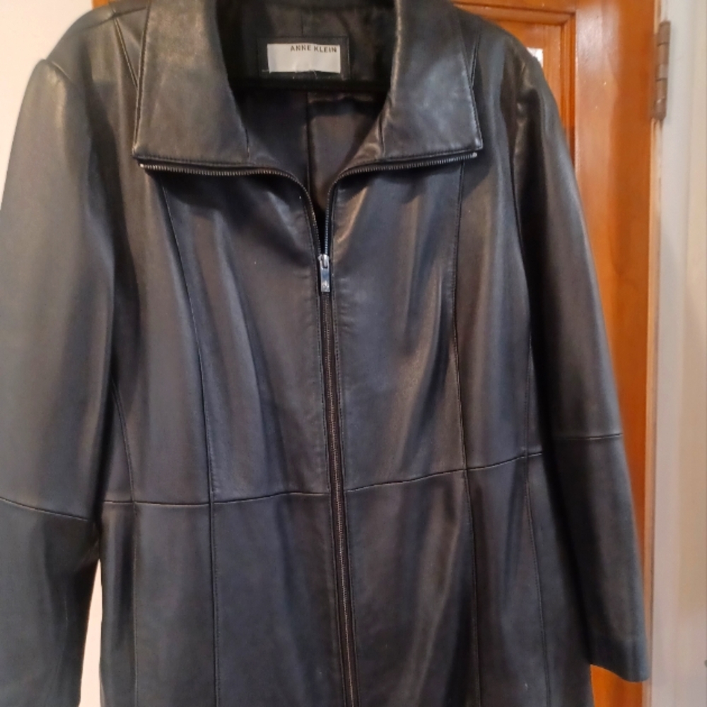 Ann Klein Leather Jacket. Woman's size 1X.